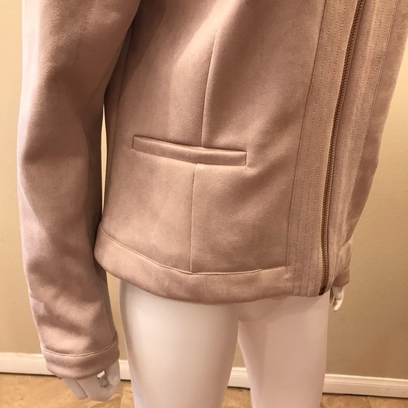 Marc New York Faux Suede Jacket Blush Taupe - Picture 5 of 14
